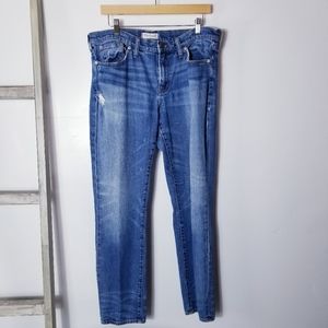 MADEWELL WOMEN'S DISTRESSED SLIM BOYJEAN SIZE 32